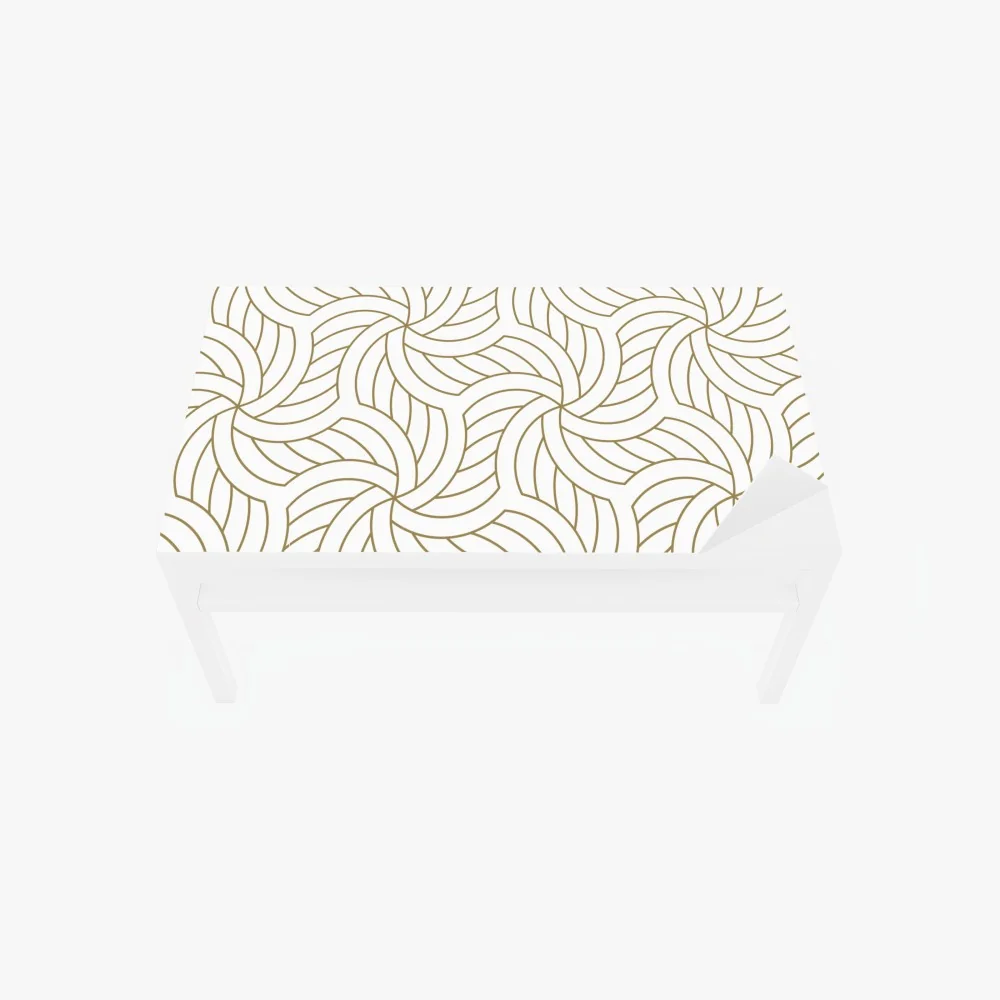 Naklejka na biurko i stół złoty geometryczny wzór spiralny – Wallissimo® Naklejka na biurko i stół złoty geometryczny wzór spiralny – Wallissimo®