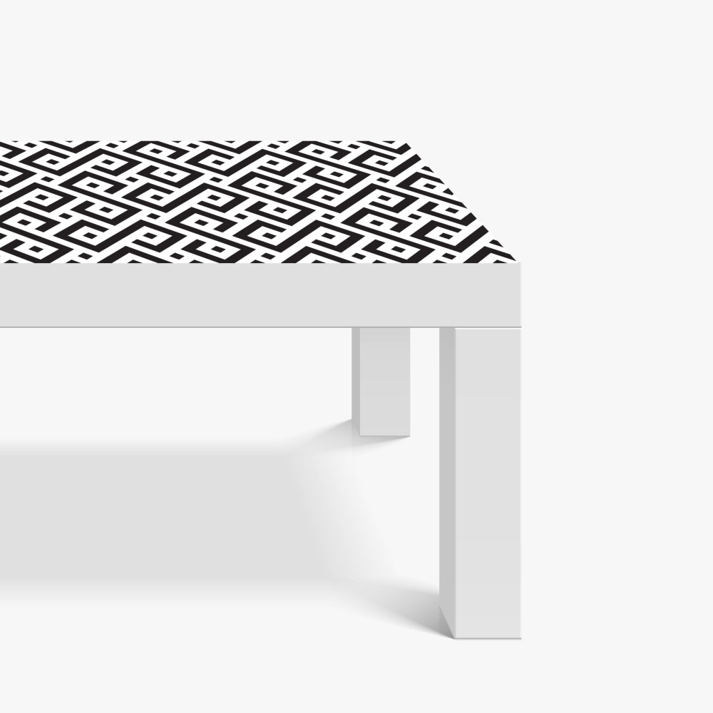 Naklejka na biurko i stół ponadczasowy czarno-biały geometryczny wzór – Wallissimo® Naklejka na biurko i stół ponadczasowy czarno-biały geometryczny wzór – Wallissimo®