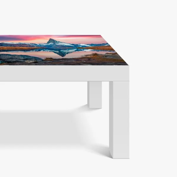 Naklejka na biurko i stół majestatyczny Matterhorn odbity w Stellisee – Wallissimo® Naklejka na biurko i stół majestatyczny Matterhorn odbity w Stellisee – Wallissimo®