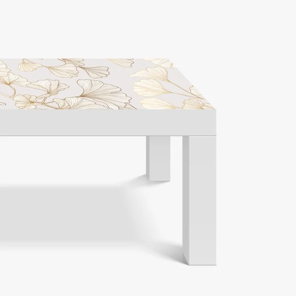 Naklejka na biurko i stół delikatny złoty wzór miłorzębu – Wallissimo® Naklejka na biurko i stół delikatny złoty wzór miłorzębu – Wallissimo®