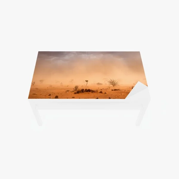 Naklejka na biurko i stół Góra Fuji z kwitnącą sakurą o wschodzie słońca – Wallissimo®