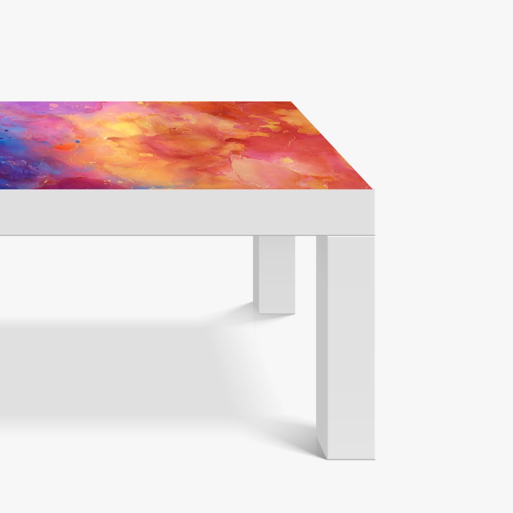 Naklejka na biurko i stół żywa akwarelowa abstrakcja w ciepłych barwach – Wallissimo® Naklejka na biurko i stół żywa akwarelowa abstrakcja w ciepłych barwach – Wallissimo®