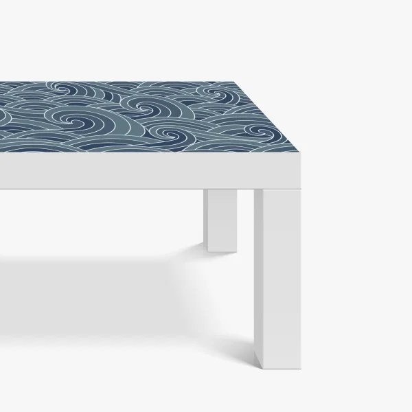 Naklejka na biurko i stół stylizowany wzór fal morskich – Wallissimo® Naklejka na biurko i stół stylizowany wzór fal morskich – Wallissimo®