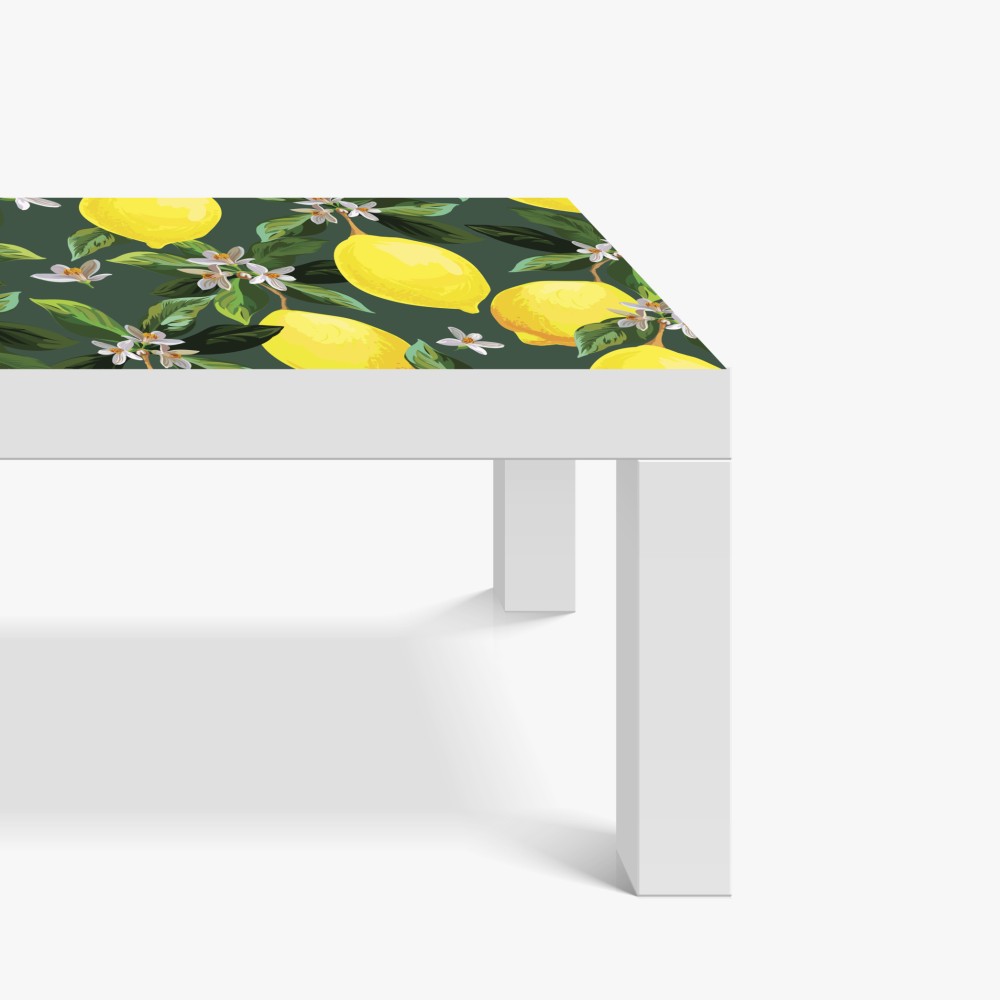 Naklejka na biurko i stół botaniczny wzór z cytrynami – Wallissimo® Naklejka na biurko i stół botaniczny wzór z cytrynami – Wallissimo®