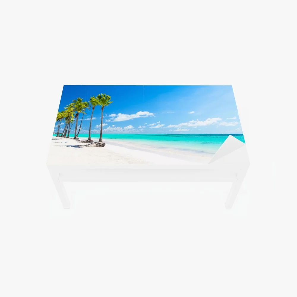 Naklejka na biurko i stół panorama tropikalnej plaży w Punta Cana – Wallissimo® Naklejka na biurko i stół panorama tropikalnej plaży w Punta Cana – Wallissimo®