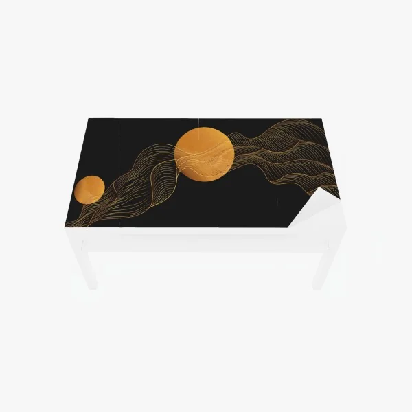 Naklejka na biurko i stół intensywny akwarelowy wzór kwiatowy – Wallissimo®