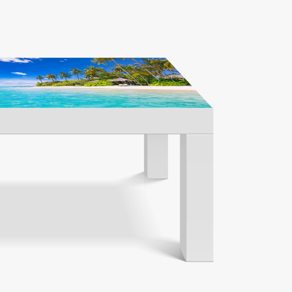 Naklejka na biurko i stół tropikalna turkusowa plaża – Wallissimo® Naklejka na biurko i stół tropikalna turkusowa plaża – Wallissimo®