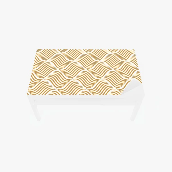 Naklejka na biurko i stół złoty wzór falowy do dekoracji ściennej