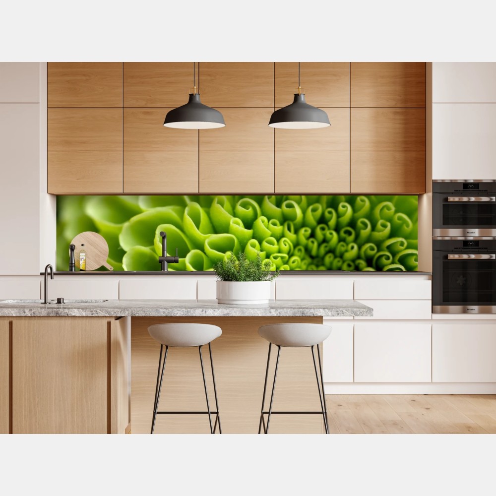 Naklejka repozycjonowalna intensywna zielona spirala kwiatowa – Wallissimo® Naklejka repozycjonowalna intensywna zielona spirala kwiatowa – Wallissimo®