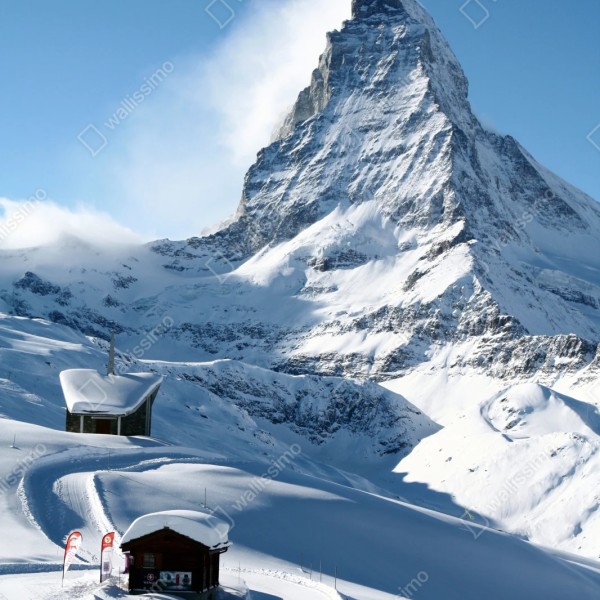 Naklejka repozycjonowalna majestatyczny alpejski szczyt zimą – Wallissimo® Naklejka repozycjonowalna majestatyczny alpejski szczyt zimą – Wallissimo®