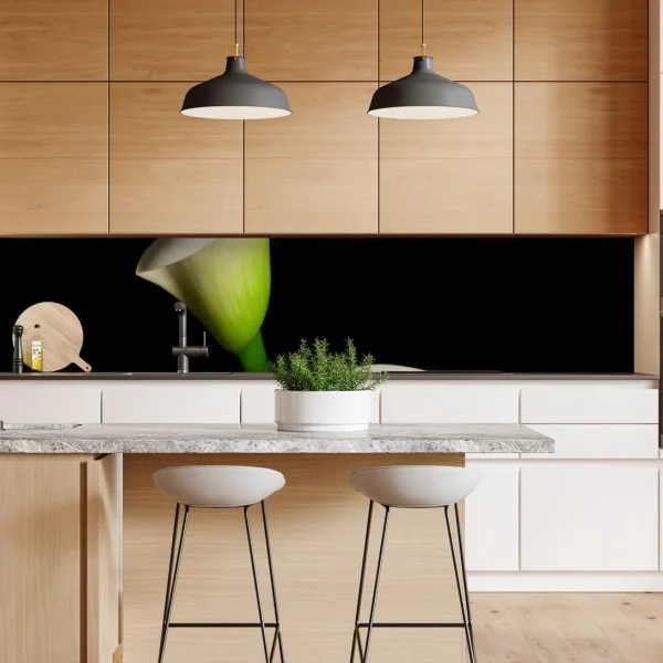 Naklejka repozycjonowalna tropikalny zachód słońca na plaży z sylwetkami palm – Wallissimo®