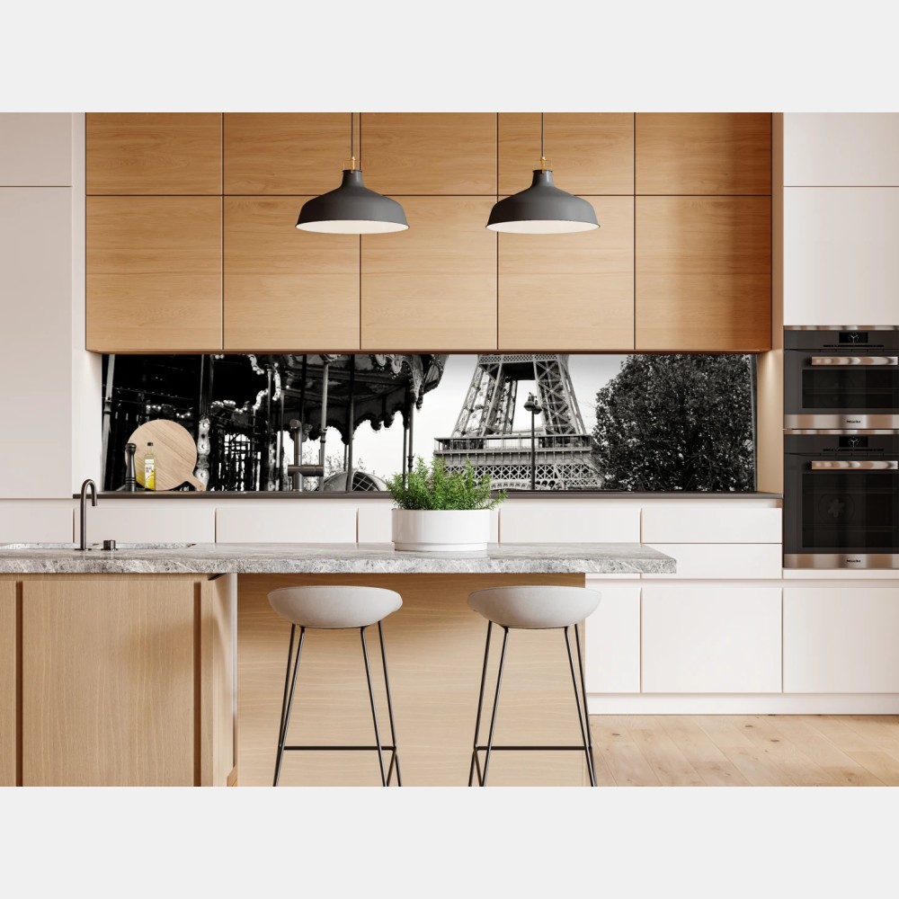 Naklejka repozycjonowalna wieża Eiffla i karuzela w Paryżu – Wallissimo® Naklejka repozycjonowalna wieża Eiffla i karuzela w Paryżu – Wallissimo®