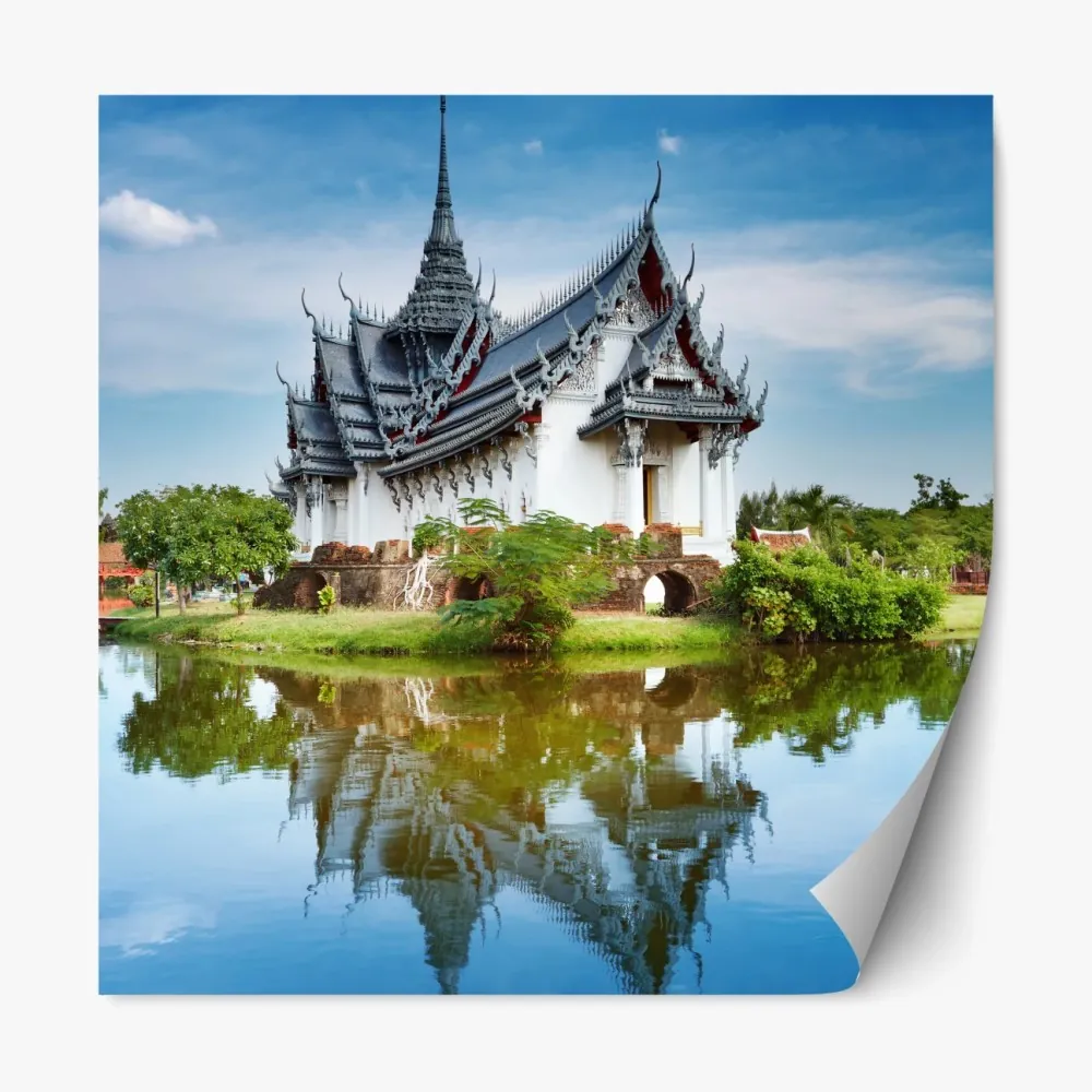 Naklejka repozycjonowalna Sanphet Prasat pałac nad jeziorem – Wallissimo® Naklejka repozycjonowalna Sanphet Prasat pałac nad jeziorem – Wallissimo®
