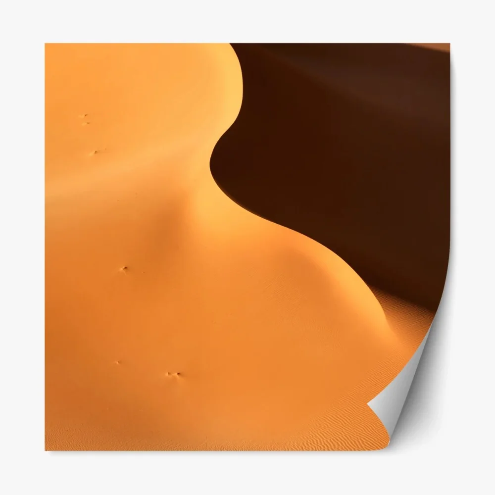 Naklejka repozycjonowalna złote krzywizny wydmy – Wallissimo® Naklejka repozycjonowalna złote krzywizny wydmy – Wallissimo®