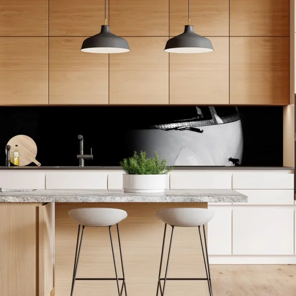 Naklejka repozycjonowalna japoński niebieski wzór seigaiha – Wallissimo®