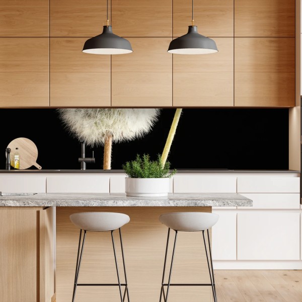 Naklejka repozycjonowalna delikatne dmuchawce na czarnym tle – Wallissimo® Naklejka repozycjonowalna delikatne dmuchawce na czarnym tle – Wallissimo®