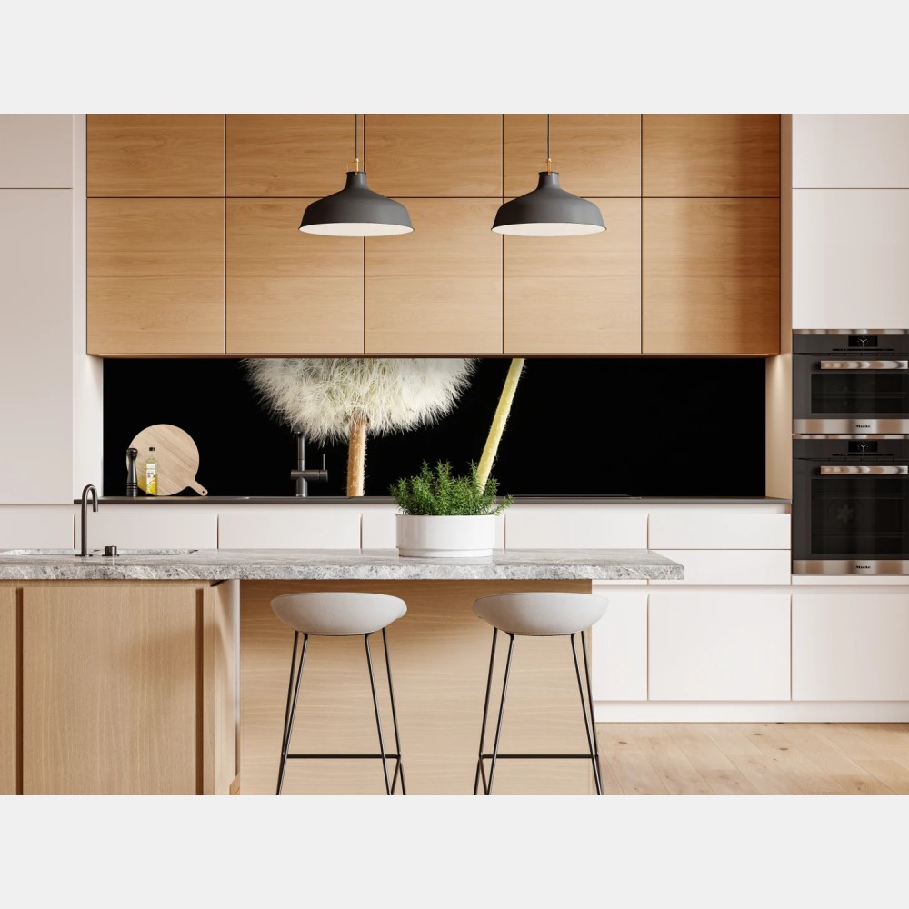 Naklejka repozycjonowalna delikatne dmuchawce na czarnym tle – Wallissimo® Naklejka repozycjonowalna delikatne dmuchawce na czarnym tle – Wallissimo®