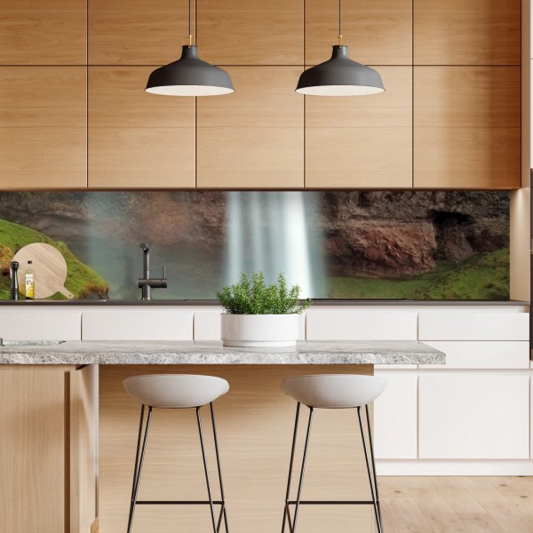 Naklejka repozycjonowalna zimowy las brzozowy ze złotym świtem – Wallissimo®