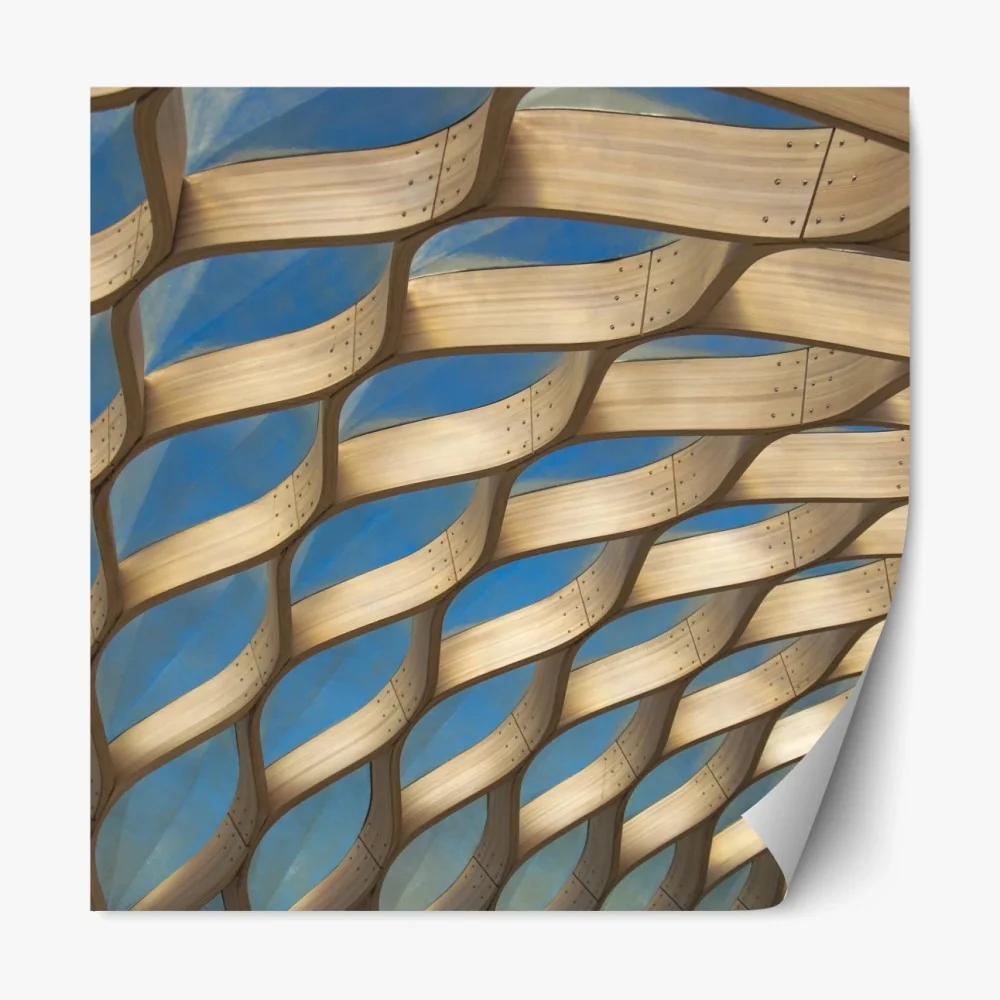 Naklejka repozycjonowalna drewniany ażurowy daszek w Chicago – Wallissimo® Naklejka repozycjonowalna drewniany ażurowy daszek w Chicago – Wallissimo®