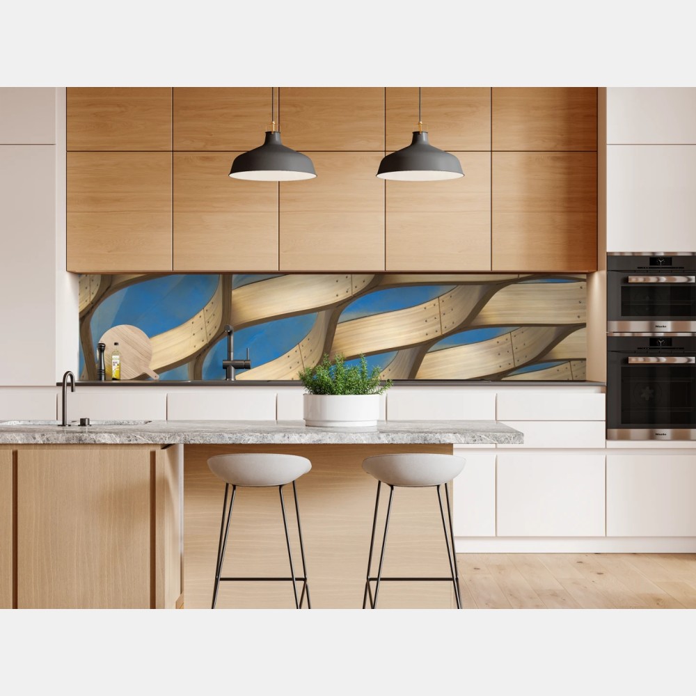 Naklejka repozycjonowalna drewniany ażurowy daszek w Chicago – Wallissimo® Naklejka repozycjonowalna drewniany ażurowy daszek w Chicago – Wallissimo®