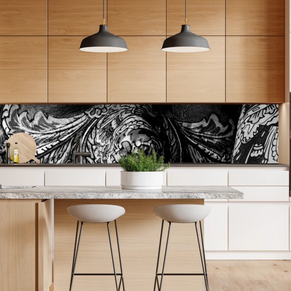 Naklejka repozycjonowalna słoneczna Santorini nadmorska wioska – Wallissimo®