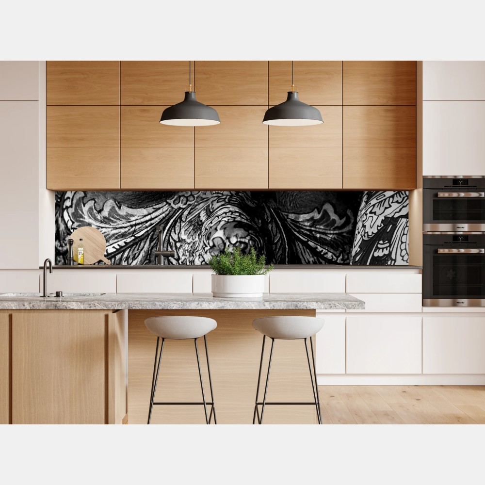 Naklejka repozycjonowalna ornamentalny portret z kwiatowymi wzorami – Wallissimo® Naklejka repozycjonowalna ornamentalny portret z kwiatowymi wzorami – Wallissimo®