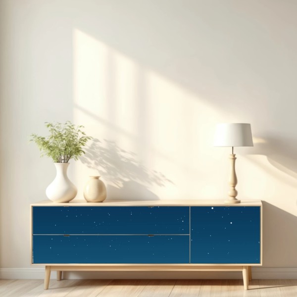 Naklejka repozycjonowalna spokojne nocne niebo z księżycem – Wallissimo® Naklejka repozycjonowalna spokojne nocne niebo z księżycem – Wallissimo®