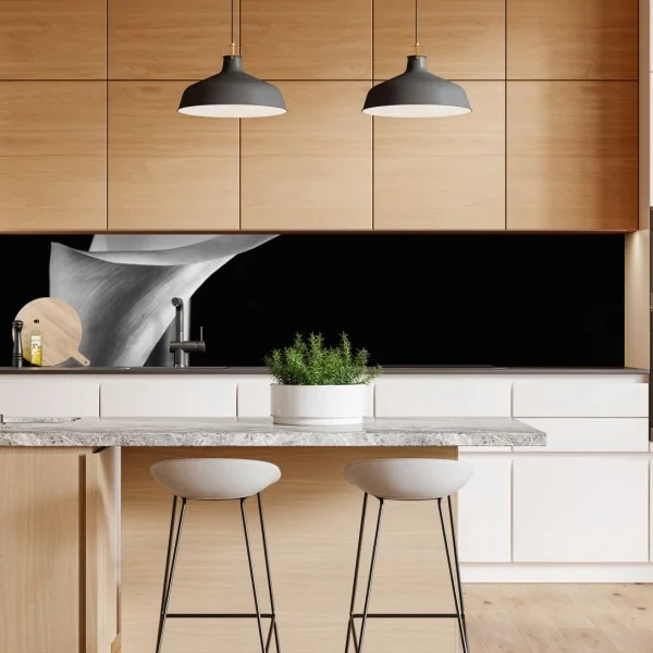 Naklejka repozycjonowalna eleganckie kalie w monochromie – Wallissimo® Naklejka repozycjonowalna eleganckie kalie w monochromie – Wallissimo®