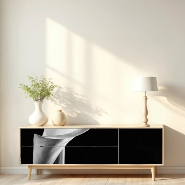 Naklejka repozycjonowalna eleganckie kalie w monochromie – Wallissimo® Naklejka repozycjonowalna eleganckie kalie w monochromie – Wallissimo®