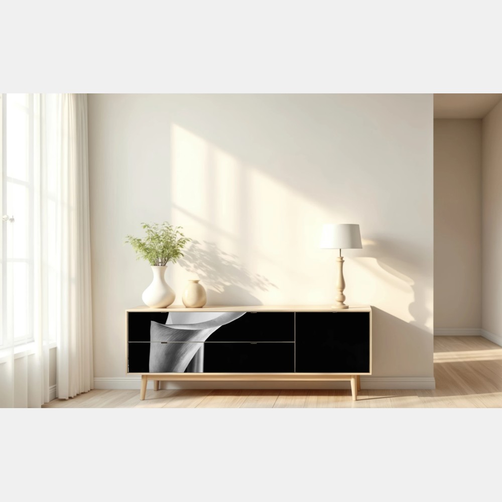 Naklejka repozycjonowalna eleganckie kalie w monochromie – Wallissimo® Naklejka repozycjonowalna eleganckie kalie w monochromie – Wallissimo®