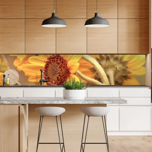 Naklejka repozycjonowalna tropikalny zachód słońca na plaży z koktajlem – Wallissimo®