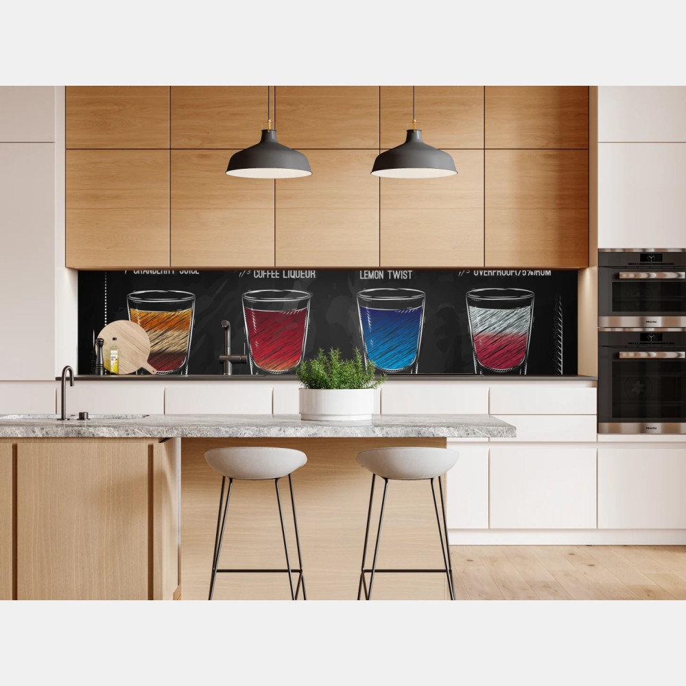 Naklejka repozycjonowalna kredowe menu shotów w stylu vintage – Wallissimo® Naklejka repozycjonowalna kredowe menu shotów w stylu vintage – Wallissimo®