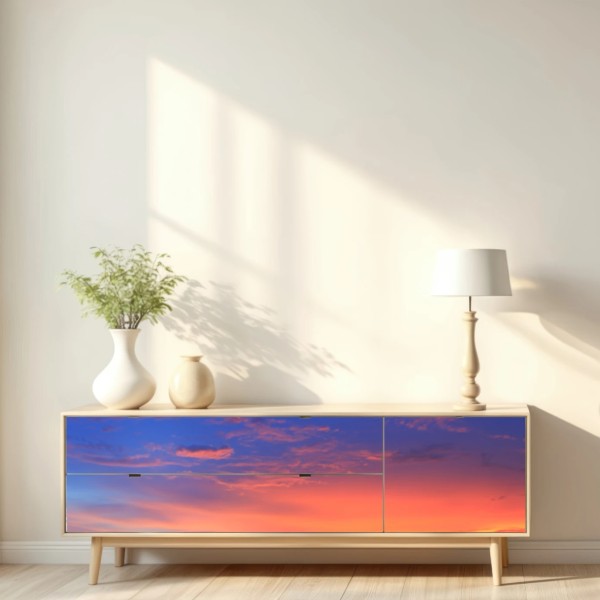 Naklejka repozycjonowalna molo o zachodzie słońca nad plażą – Wallissimo® Naklejka repozycjonowalna molo o zachodzie słońca nad plażą – Wallissimo®