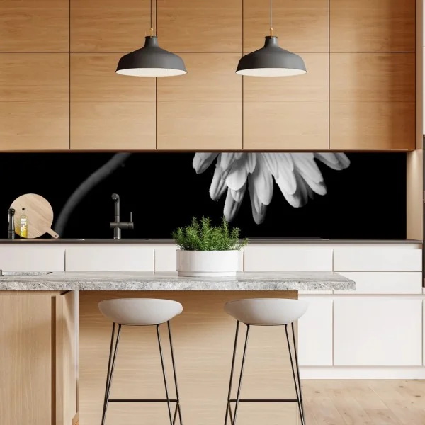 Naklejka repozycjonowalna tropikalne liście z geometrycznym wzorem – Wallissimo®