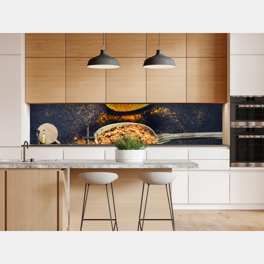 Naklejka repozycjonowalna kolorowe łyżki z przyprawami – Wallissimo® Naklejka repozycjonowalna kolorowe łyżki z przyprawami – Wallissimo®