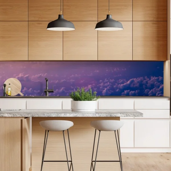 Naklejka repozycjonowalna niebieski kwiatowy wzór toile – Wallissimo®