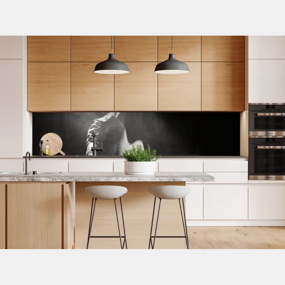 Naklejka repozycjonowalna sylwetka gitarzysty w świetle reflektora – Wallissimo® Naklejka repozycjonowalna sylwetka gitarzysty w świetle reflektora – Wallissimo®