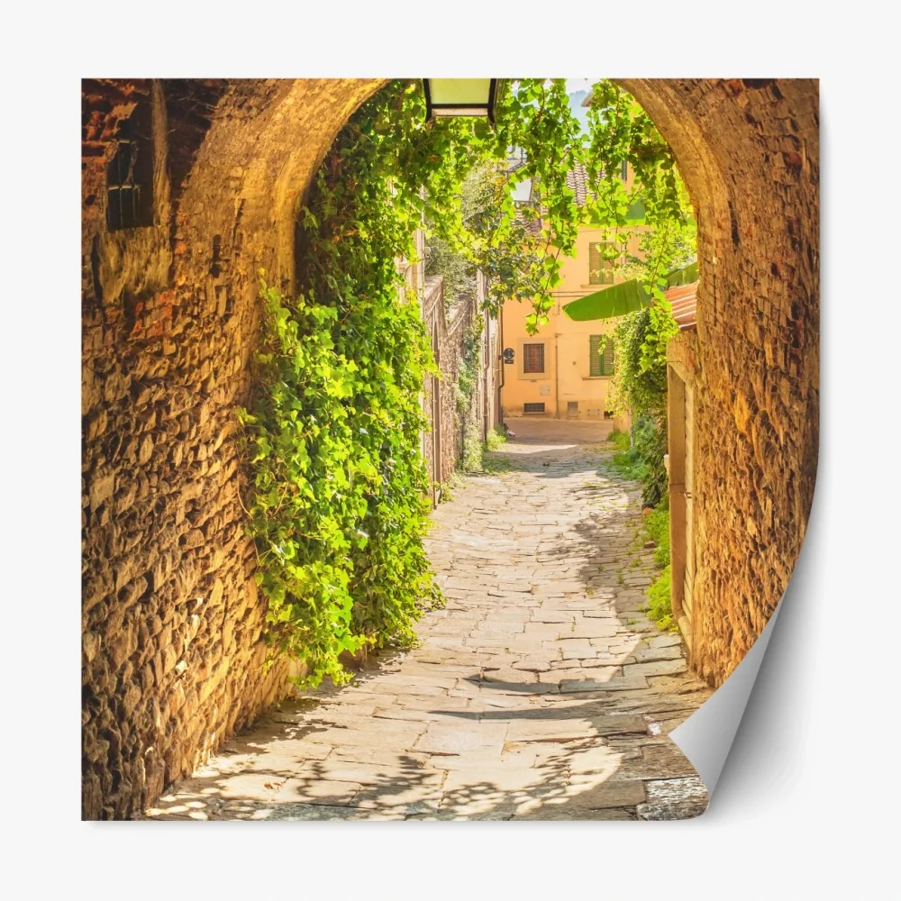 Naklejka repozycjonowalna słoneczna uliczka w Toskanii – Wallissimo® Naklejka repozycjonowalna słoneczna uliczka w Toskanii – Wallissimo®