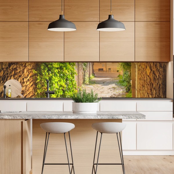 Naklejka repozycjonowalna wzór z muszlami w granacie i beżu – Wallissimo®