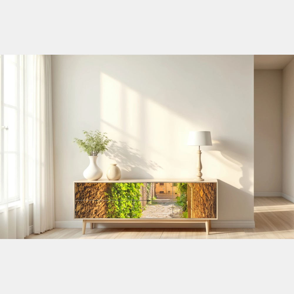 Naklejka repozycjonowalna słoneczna uliczka w Toskanii – Wallissimo® Naklejka repozycjonowalna słoneczna uliczka w Toskanii – Wallissimo®