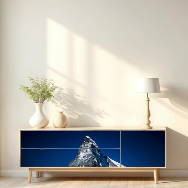 Naklejka repozycjonowalna Matterhorn nocne odbicie – Wallissimo® Naklejka repozycjonowalna Matterhorn nocne odbicie – Wallissimo®