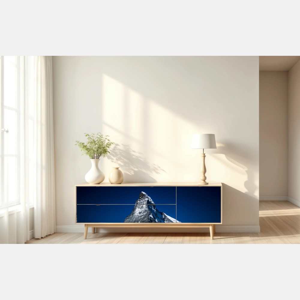 Naklejka repozycjonowalna Matterhorn nocne odbicie – Wallissimo® Naklejka repozycjonowalna Matterhorn nocne odbicie – Wallissimo®