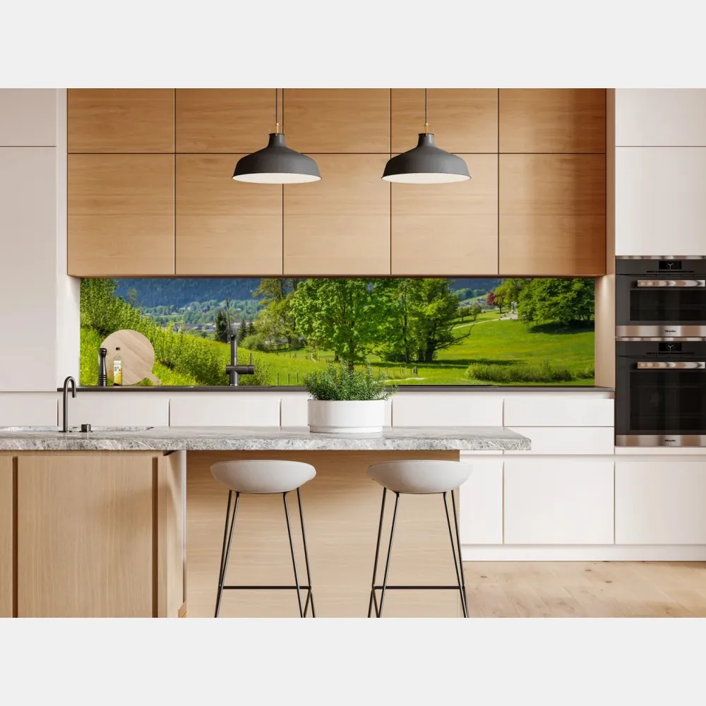 Naklejka repozycjonowalna alpejska łąka i górska ścieżka – Wallissimo® Naklejka repozycjonowalna alpejska łąka i górska ścieżka – Wallissimo®