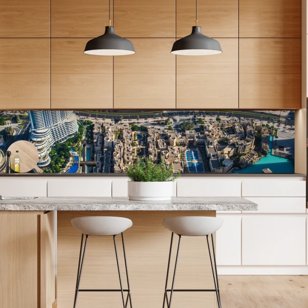 Naklejka repozycjonowalna orientalny wzór z drzewami i liśćmi – Wallissimo®