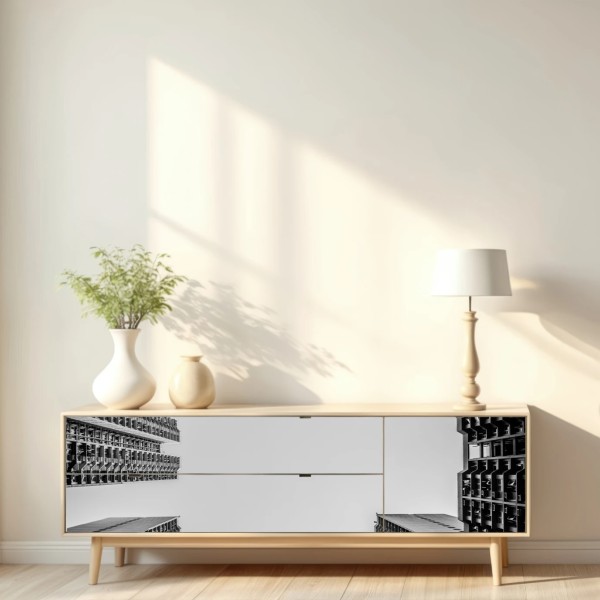 Naklejka repozycjonowalna miejska perspektywa wieżowców – Wallissimo® Naklejka repozycjonowalna miejska perspektywa wieżowców – Wallissimo®