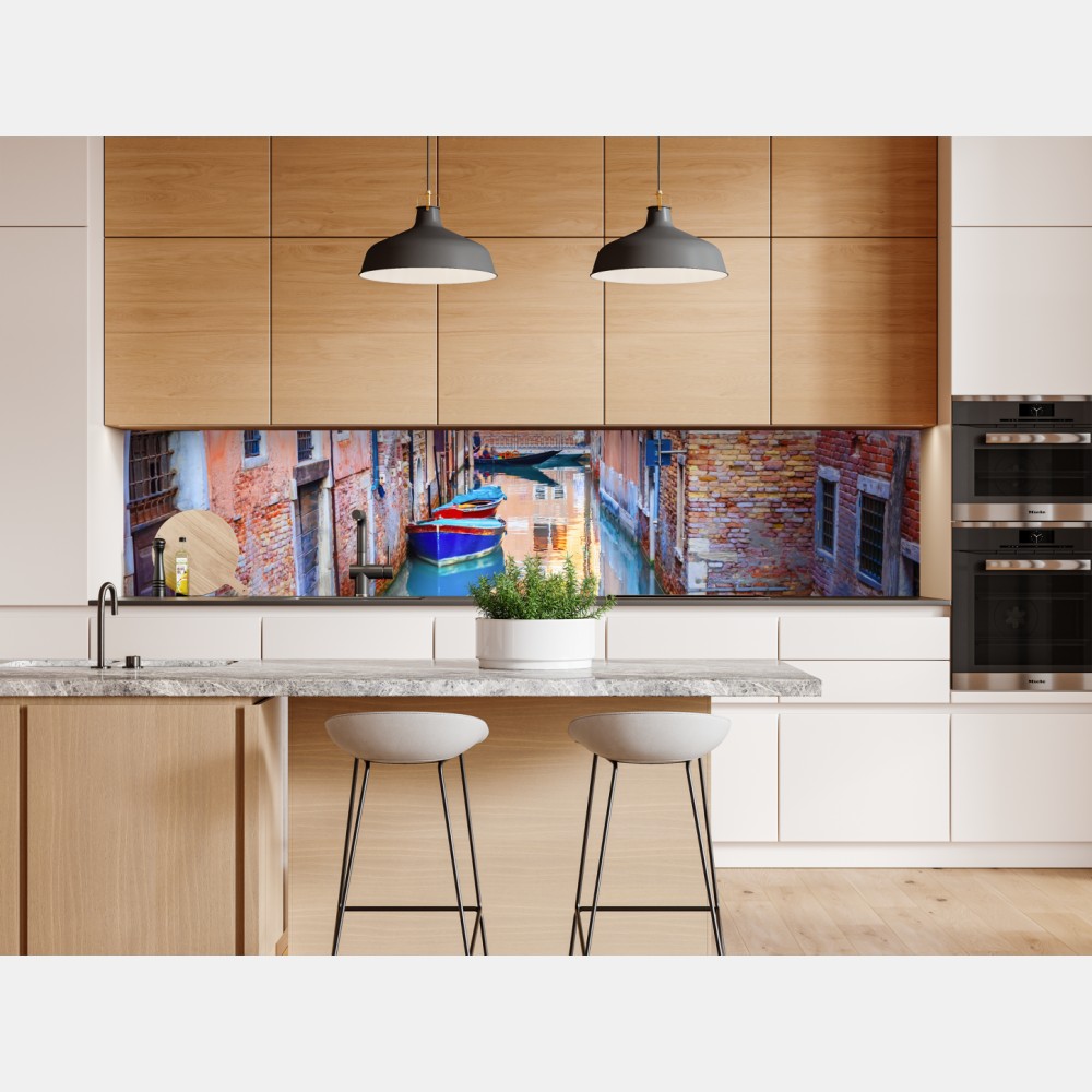 Naklejka repozycjonowalna Wenecja kanał i odbicia – Wallissimo® Naklejka repozycjonowalna Wenecja kanał i odbicia – Wallissimo®