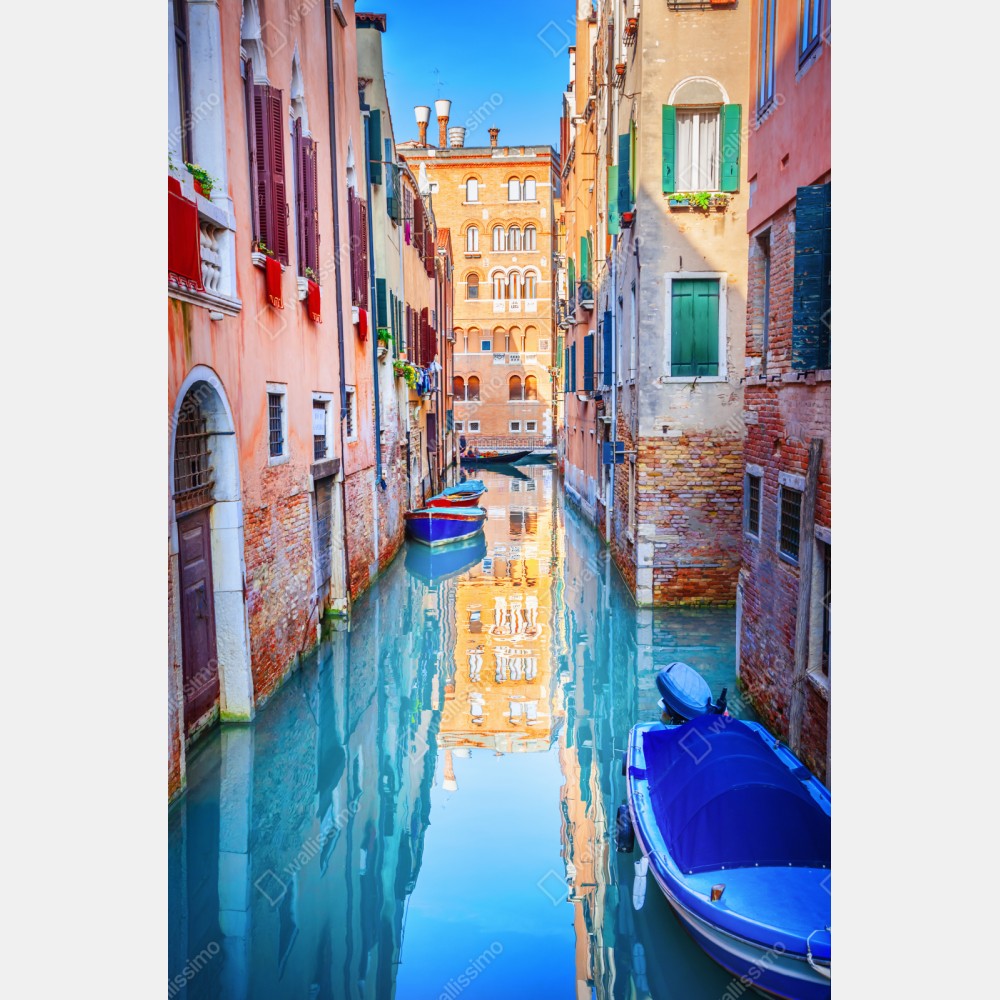 Naklejka repozycjonowalna Wenecja kanał i odbicia – Wallissimo® Naklejka repozycjonowalna Wenecja kanał i odbicia – Wallissimo®