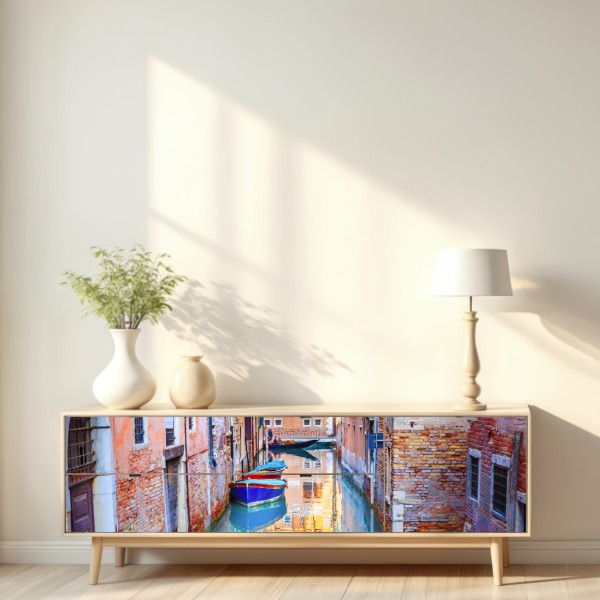 Naklejka repozycjonowalna Wenecja kanał i odbicia – Wallissimo® Naklejka repozycjonowalna Wenecja kanał i odbicia – Wallissimo®