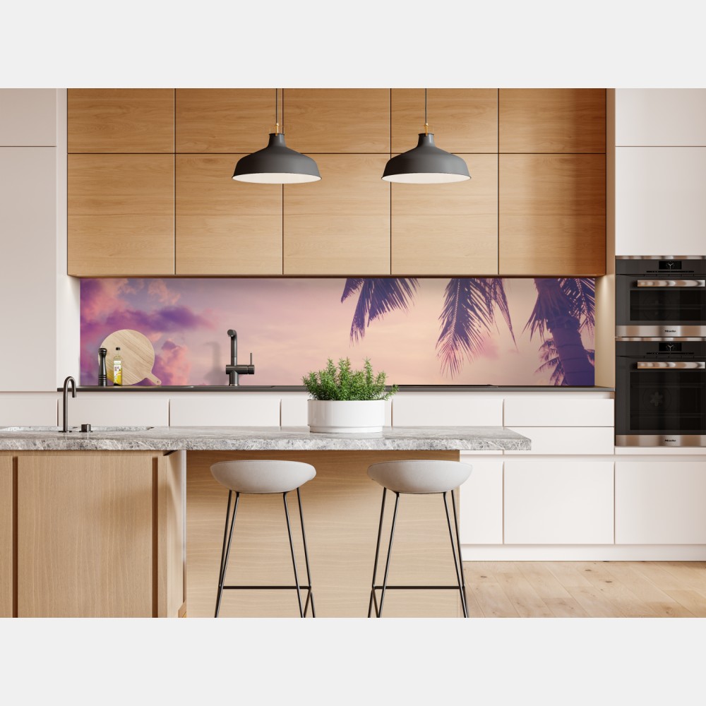 Naklejka repozycjonowalna tropikalny zachód słońca na plaży – Wallissimo® Naklejka repozycjonowalna tropikalny zachód słońca na plaży – Wallissimo®