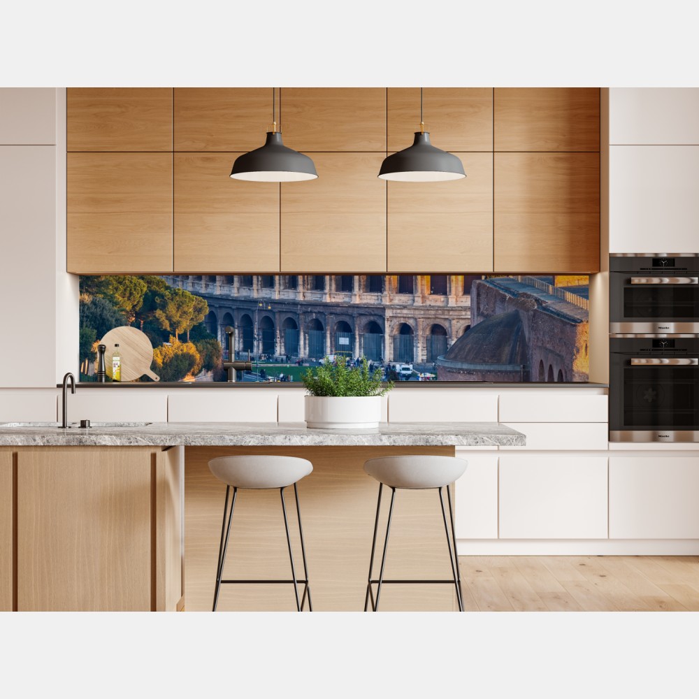 Naklejka repozycjonowalna złote koloseum o zachodzie słońca, Rzym – Wallissimo® Naklejka repozycjonowalna złote koloseum o zachodzie słońca, Rzym – Wallissimo®